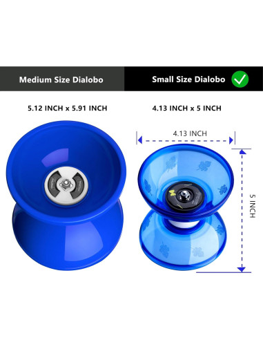 Diabolo MAGICYOYO Pro 10 cm Azul con Palos y Cuerdas