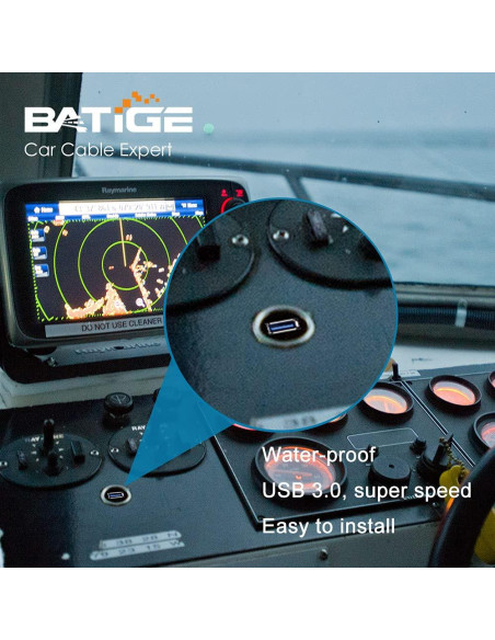 Cable de Extensión USB 3.0 BATIGE 30.48cm Impermeable para Coche