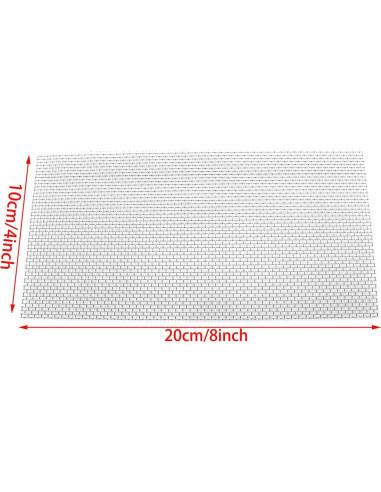 5PCS Malla de Alambre Acuática SQXBK 10x20cm Acero Inoxidable