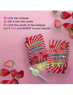 Caramelos Pop Rock Happiness 50 Paquete Sin Colorantes 2