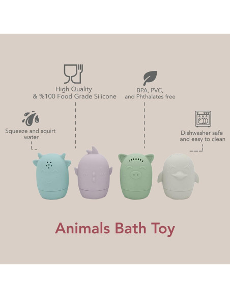 Juego de Juguetes de Baño Nouka Sky Set 4 Animales Juego de Juguetes de Baño Nouka Sky Set 4 Animales