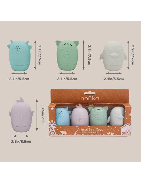 Juego de Juguetes de Baño Nouka Sky Set 4 Animales Juego de Juguetes de Baño Nouka Sky Set 4 Animales