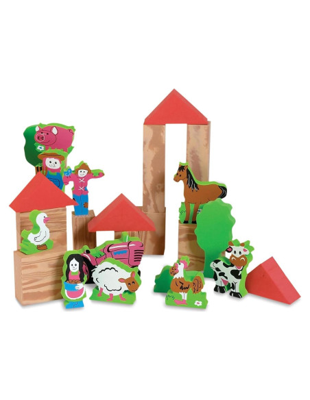Conjunto de Bloques de Granja Edushape - 29 Piezas de Espuma