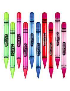 10 Crayones Inflables Gigantes Glimin 109 cm Fiesta Neón