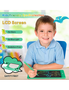 Tableta de Dibujo LCD FLUESTON 10" Verde para Niños 2