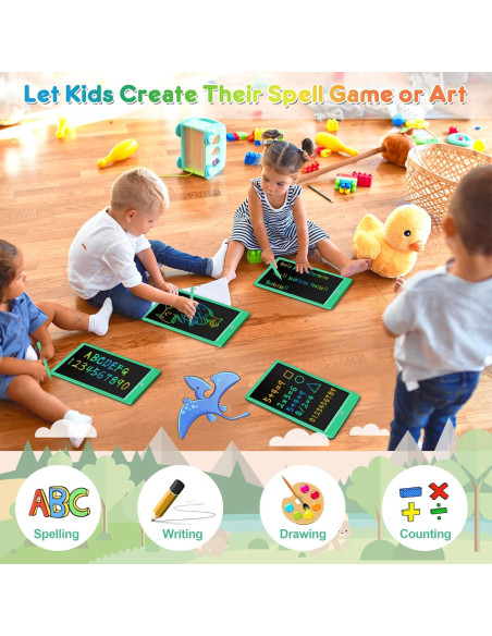 Tableta de Dibujo LCD FLUESTON 10" Verde para Niños