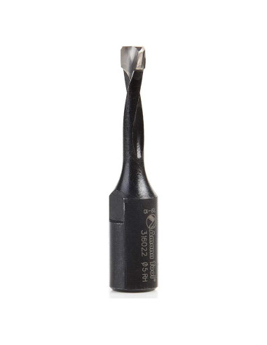 Broca de Carburo Amana Tool 5mm D 20mm CH M6x0.75