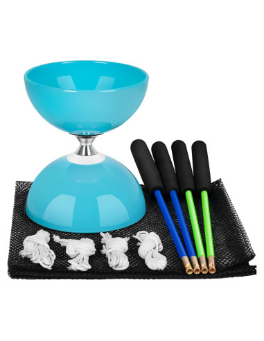 Yoyo Diabolo BODYRHYTHM Azul 12,7 cm con Palos y Cuerdas
