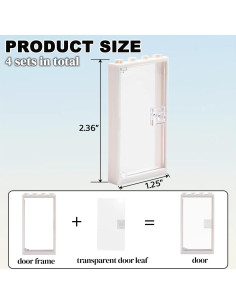 Accesorios de Bloques de Construcción HIMIRICH Puertas Blancas 2