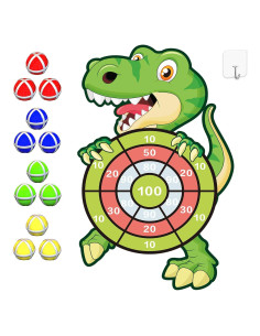 Tablero de Dardos de Dinosaurio HONGID 76.2x50.8 cm con 12 Bolas