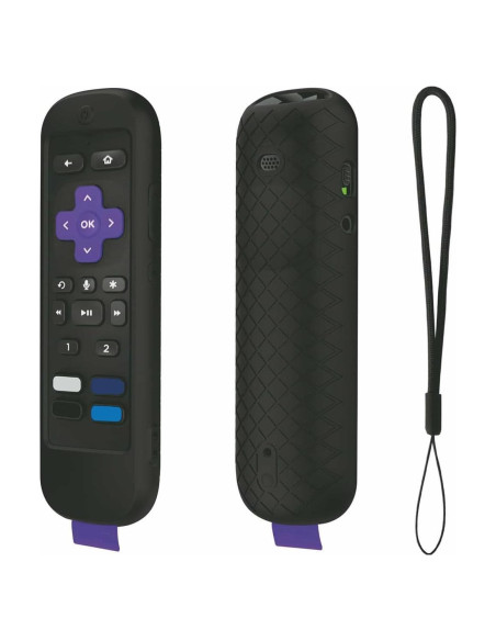 Funda de Control Remoto USTIYA para Roku TV Ultra 2022 - Silicona Negra