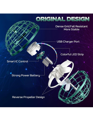Bola Voladora BADHACK Verde - Juguete Flotante 8-10 min