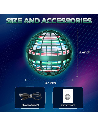 Bola Voladora BADHACK Verde - Juguete Flotante 8-10 min