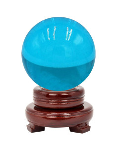 Bola de Cristal Azul Feng Shui 80mm Decorativa y Curativa 2