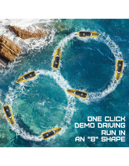 Barco RC ALPHAREV R208 32 km/h con Luz LED y Auto-Enderezado