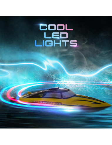 Barco RC ALPHAREV R208 32 km/h con Luz LED y Auto-Enderezado