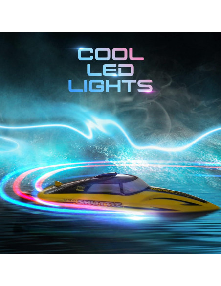 Barco RC ALPHAREV R208 32 km/h con Luz LED y Auto-Enderezado