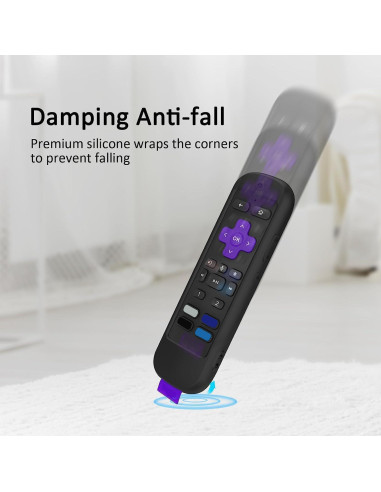 Funda de Control Remoto USTIYA para Roku TV Ultra 2022 - Silicona Negra