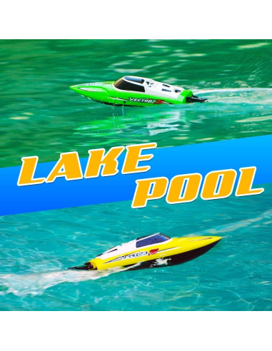 Barco RC VOLANTEXRC 32 km/h Verde 2 Baterías Control Remoto