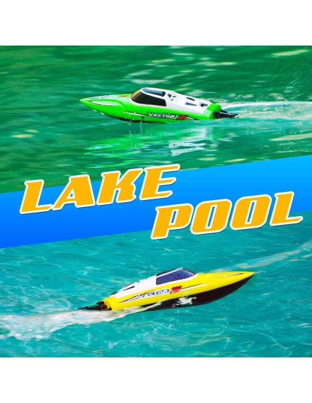 Barco RC VOLANTEXRC 32 km/h Verde 2 Baterías Control Remoto