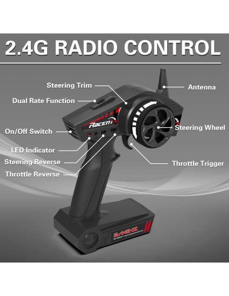 Barco RC VOLANTEXRC 32 km/h Verde 2 Baterías Control Remoto