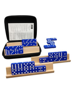 Juego de Dominó UVCANY Doble Seis con 4 Soportes de Madera