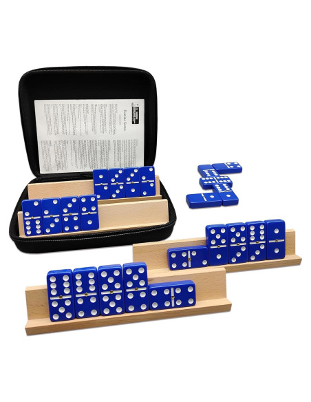 Juego de Dominó UVCANY Doble Seis con 4 Soportes de Madera