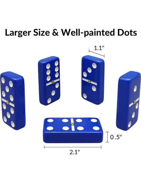 Juego de Dominó UVCANY Doble Seis con 4 Soportes de Madera