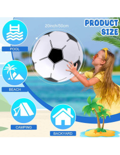 Chivao 12 Pelotas Inflables de Playa Fútbol 50.8 cm 2
