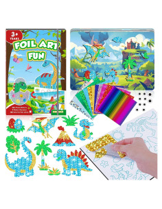 homicozy Kit de Arte con Foil Dinosaurio - Manualidades Creativas