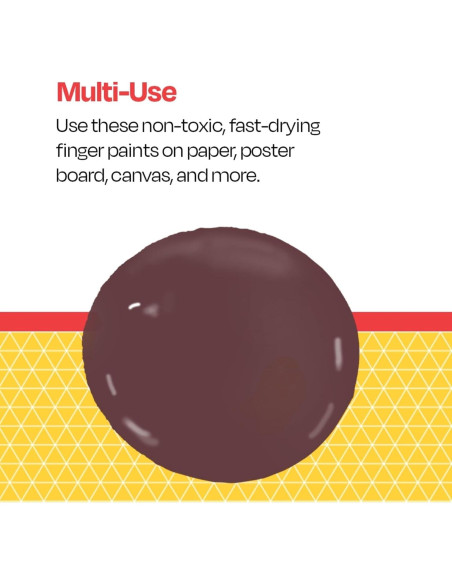 Pintura de Dedos Lavable School Smart Marrón 0.95L