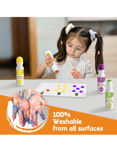 Marcadores de Puntos Ultimate Stationery 8 Colores Lavables