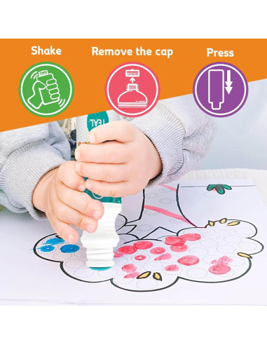 Marcadores de Puntos Ultimate Stationery 8 Colores Lavables