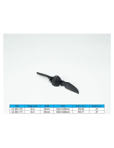 Hélice Plegable RC 15,24x7,62 cm con Capuchón D32xH28mm