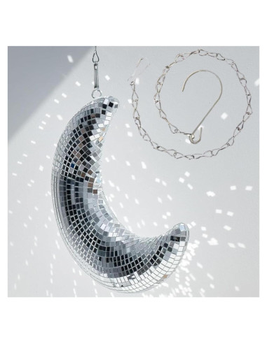 Bola Disco Luna 20 cm - Espejo Giratorio para Decoración