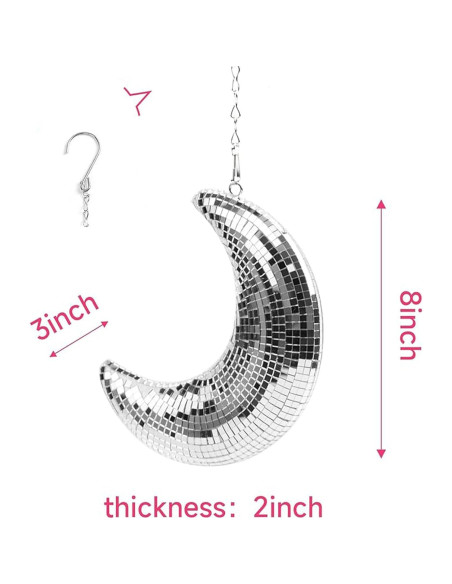 Bola Disco Luna 20 cm - Espejo Giratorio para Decoración