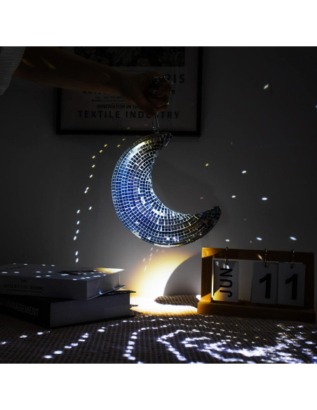 Bola Disco Luna 20 cm - Espejo Giratorio para Decoración