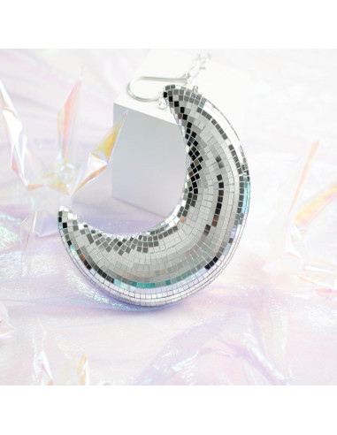 Bola Disco Luna 20 cm - Espejo Giratorio para Decoración