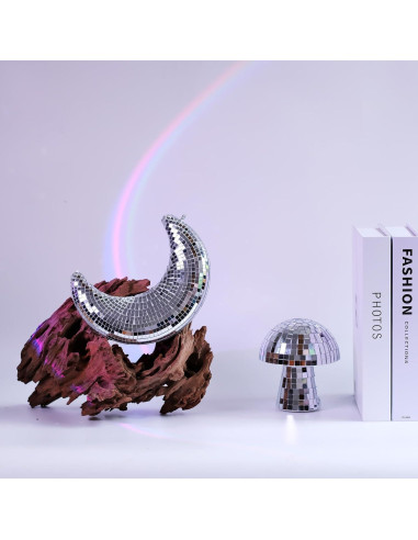 Bola Disco Luna 20 cm - Espejo Giratorio para Decoración