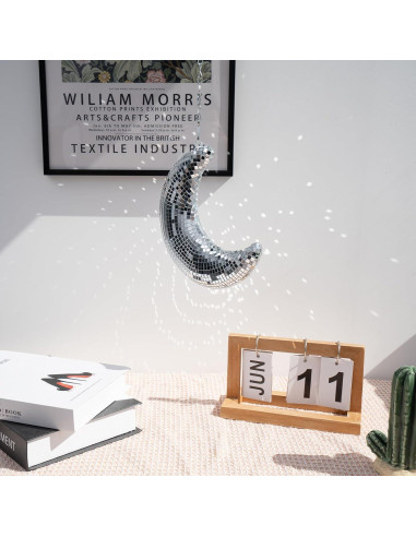 Bola Disco Luna 20 cm - Espejo Giratorio para Decoración