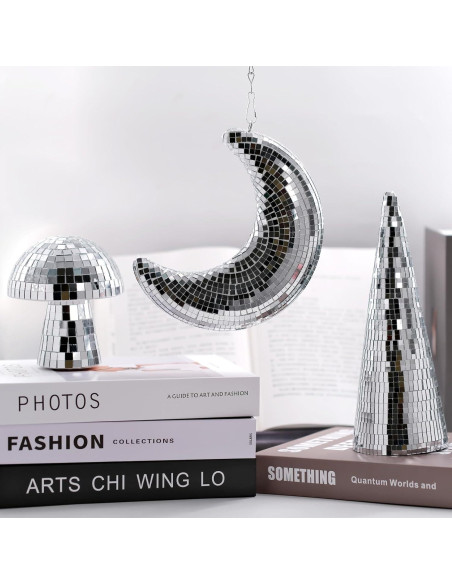 Bola Disco Luna 20 cm - Espejo Giratorio para Decoración