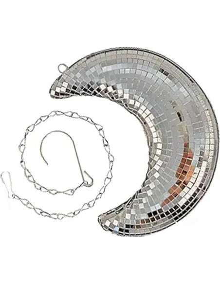 Bola Disco Luna 20 cm - Espejo Giratorio para Decoración