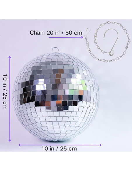 Bola de Espejo Disco Grande 25.4 cm - Decoración Fiesta
