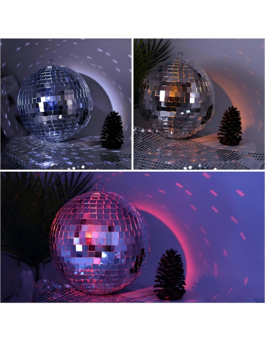 Bola de Espejo Disco Grande 25.4 cm - Decoración Fiesta