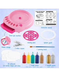 Kit de Pintura Giratoria TingingYuli para Niños 6-10 Años 2