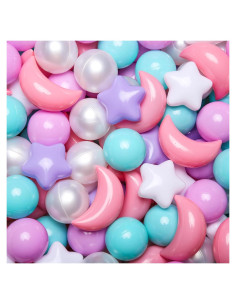 Bolas de Piscina GOGOSO 100PCS Estrellas y Lunas Colores