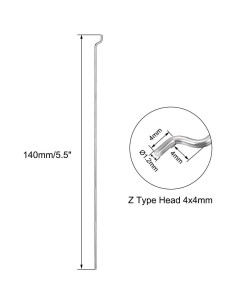 Varillas de Acero Inoxidable 1.2mm uxcell 140mm - Paquete de 20 2