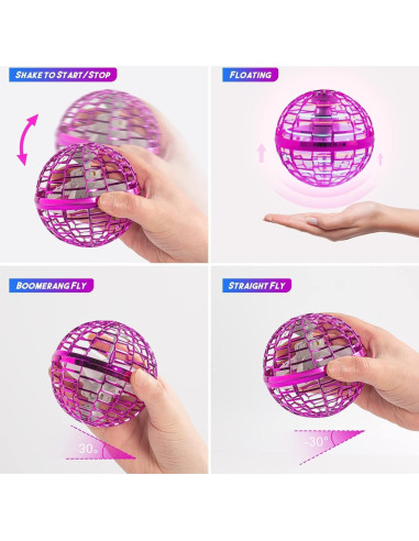 Bola Voladora Hoofun Globo Cósmico LED Rojo 8.5cm