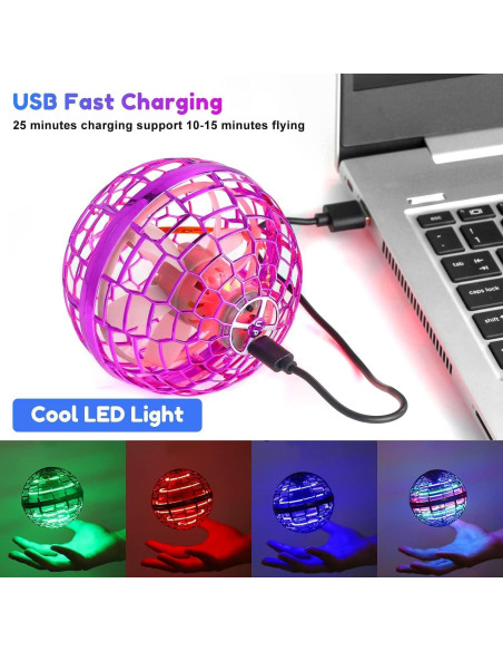 Bola Voladora Hoofun Globo Cósmico LED Rojo 8.5cm