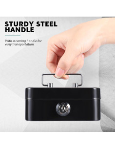 Caja de Dinero con Cerradura Tandefio 4 Piezas 11.4x8.4 cm 2